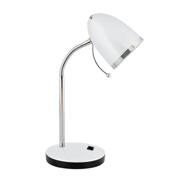 Светильник настольный Camelion KD-308 40W 230V E27 на основании белый (1/12)
