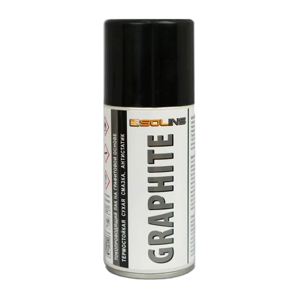 Лак токопроводящий Solins GRAPHITE 200мл на графите аэрозоль