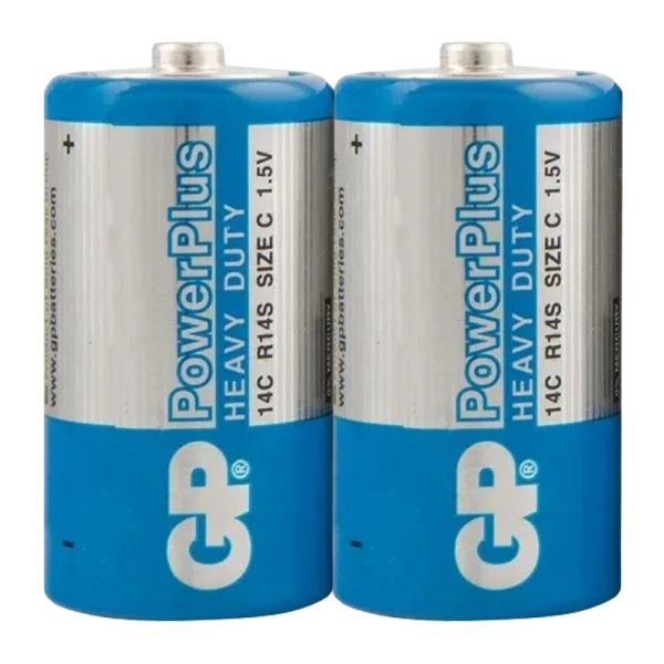 Батарейка GP PowerPlus R14 C Shrink 2 Heavy Duty 1.5V (2/24/480)