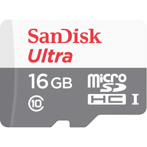 Карта памяти microSD SanDisk ULTRA 16GB Class10 UHS-I (U1) 48 МБ/сек без адаптера