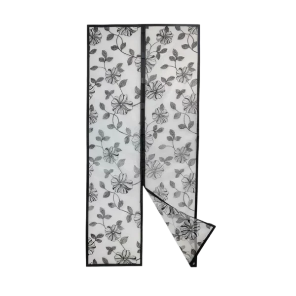 Антимоскитная сетка Еврогарант Цветок флок черный 1/40