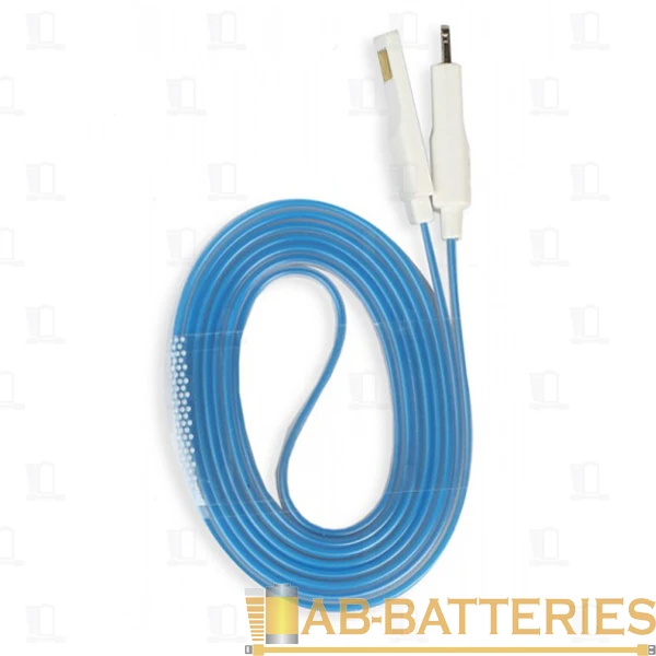 Кабель Smartbuy iK-512s USB (m)-Lightning (m) 1.2м 2.1A силикон зеленый (1/500)