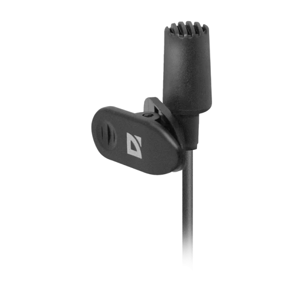 Микрофон Defender MIC-109 конденсаторный 54 дБ 1.8м на прищепке черный (1/50)