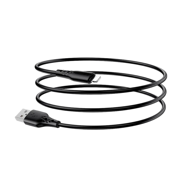 Кабель Borofone BX48 USB (m)-Lightning (m) 1.0м 2.4A ПВХ черный (1/360)