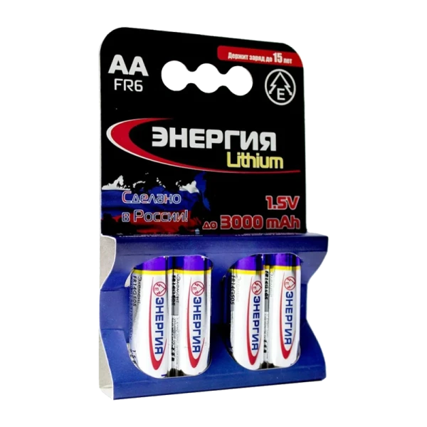 Батарейка Энергия FR6 AA FR14G505 BL4 Lithium (4/40)