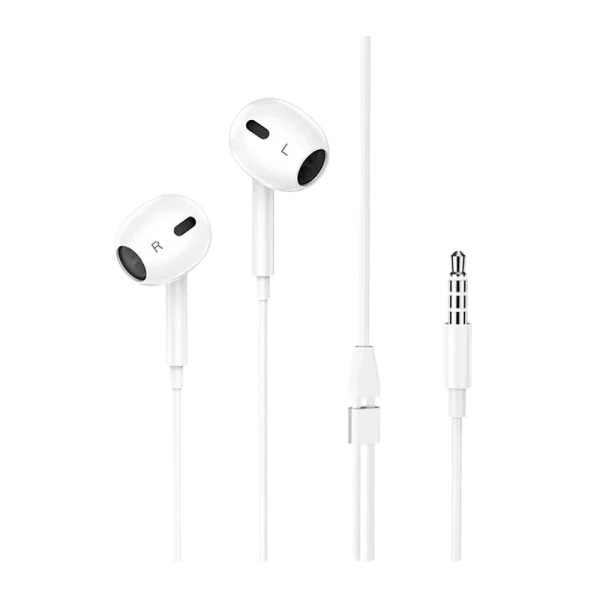 Наушники вставные HOCO M1 Max с микр. белый (1/21/210)