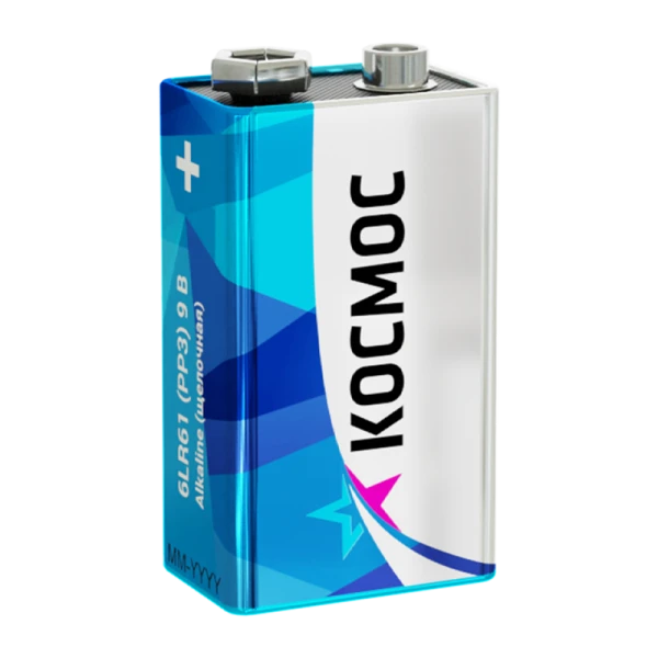 *Батарейка Космос Крона 6LR61 Shrink 1 Alkaline 9V (1/12/240) 