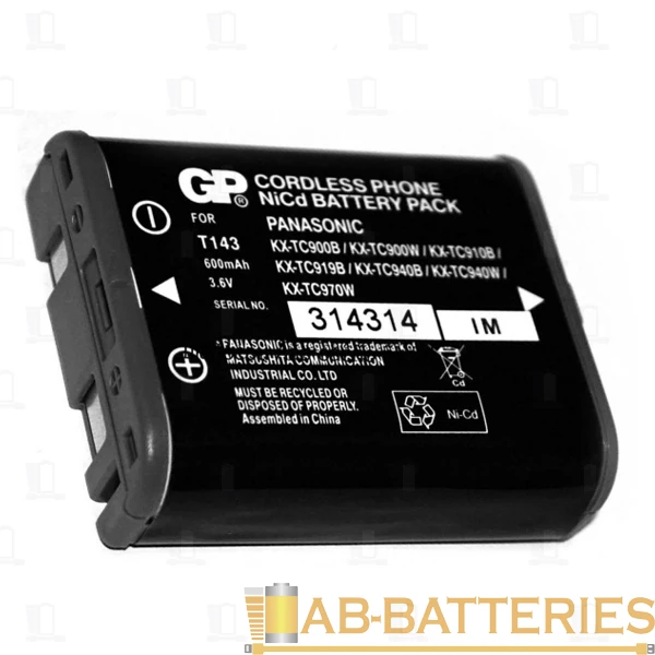 Аккумулятор для радиотелефонов GP T143LG BL1 NI-CD 600mAh (1/10/80)