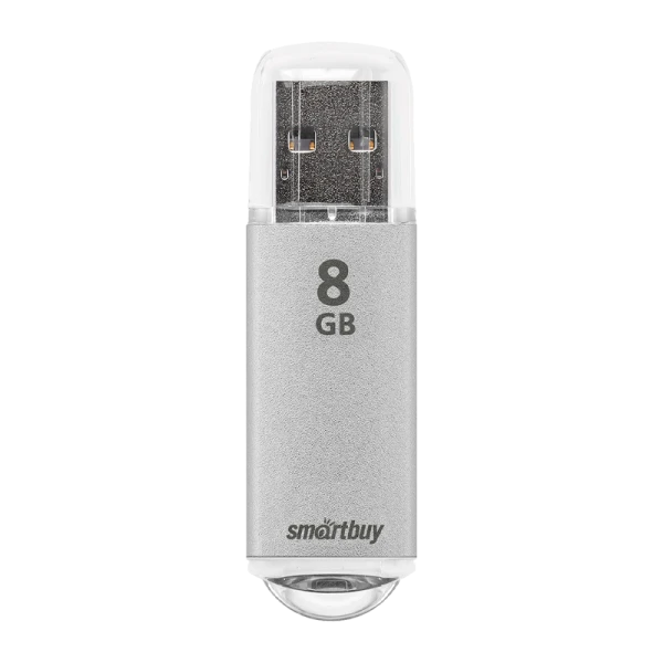 Флеш-накопитель Smartbuy V-Cut 8GB USB2.0 пластик серебряный