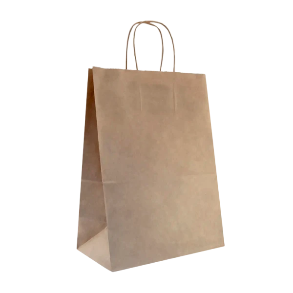 Пакет Aviora 35см x 26см бумага 70г/м2 с кручеными ручками крафт