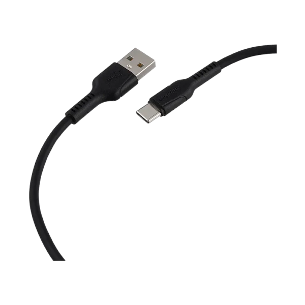 Кабель GoPower GP21T USB (m)-Type-C (m) 1.0м 3.0A 27W силикон черный (1/200/800)