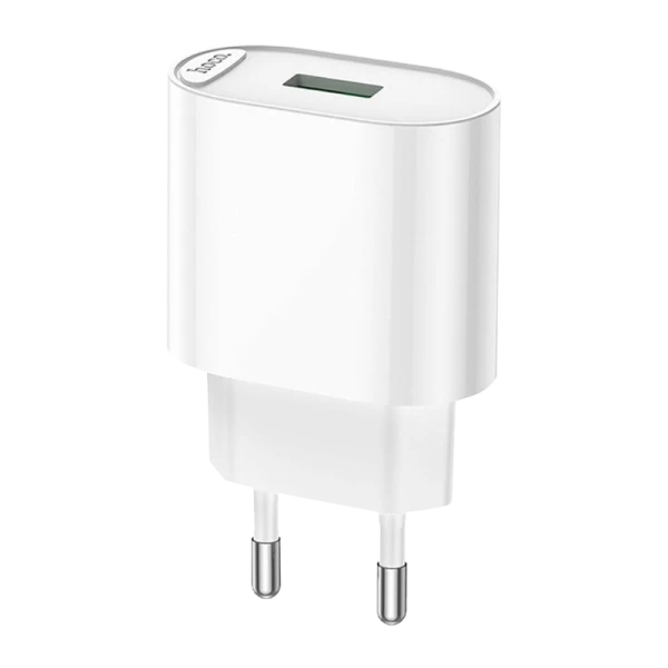 Сетевое З/У HOCO C109A 1USB 18W QC3.0 белый (1/36/216)