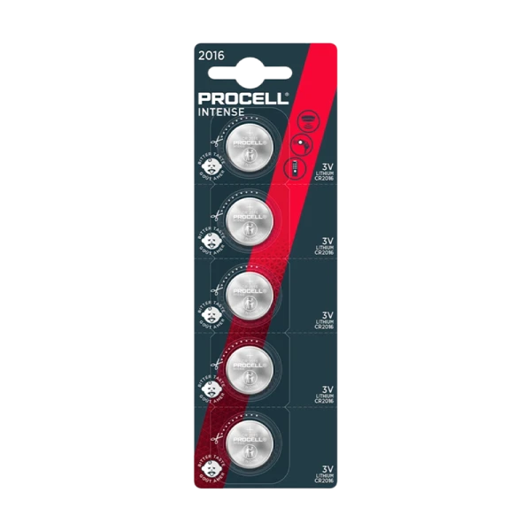 Батарейка Duracell Procell INTENSE CR2016 BL5 Lithium 3V (5/20/200)