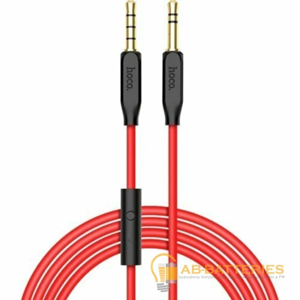 Кабель AUX HOCO UPA12 Jack 3.5mm (m)-Jack 3.5mm (m) 1.0м силикон черный (1/30/300)