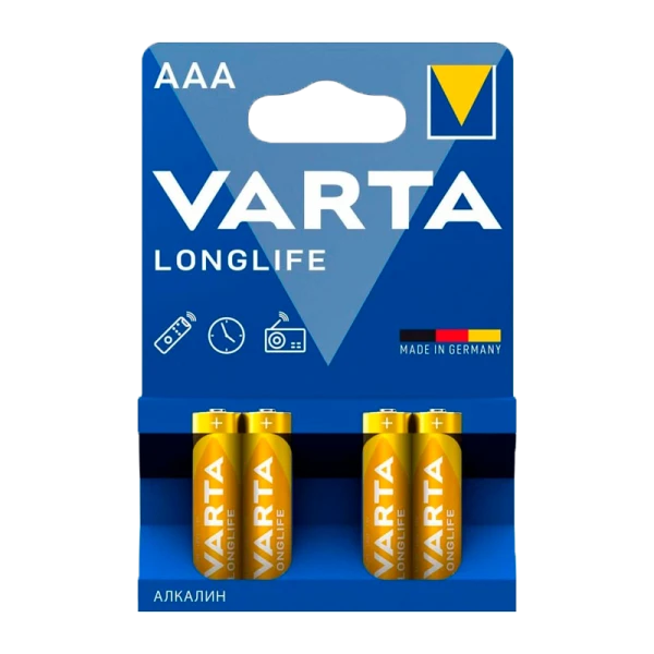 Батарейка Varta LONGLIFE LR03 AAA BL4 Alkaline 1.5V (4103) (4/96)