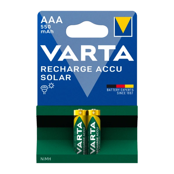 Аккумулятор бытовой Varta HR03 AAA BL2 NI-MH Solar 550mAh (2/20/100)