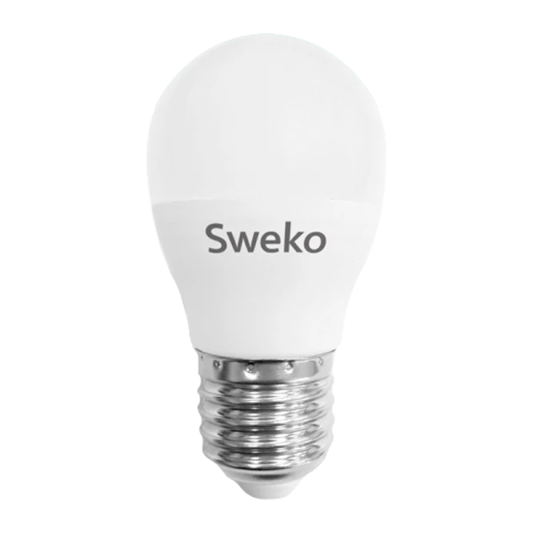 Лампа светодиодная Sweko G45 E27 10W 4000К 230V шар (1/5/100)