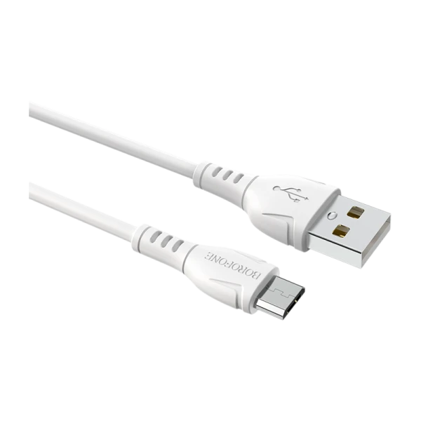 Кабель Borofone BX51 USB (m)-microUSB (m) 1.0м 2.0A ПВХ белый в коробке (1/360)