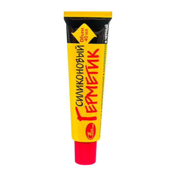 Герметик Новбытхим 40мл силиконовый водонепроницаемый черный (1/20)