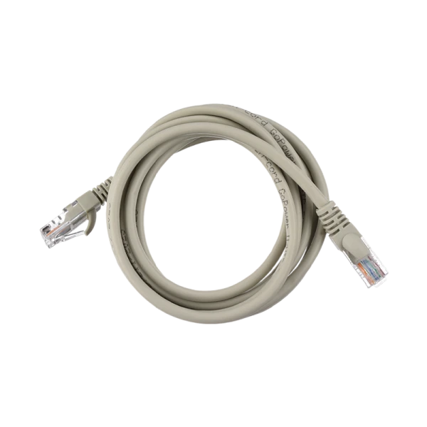 Патч-корд GoPower RJ-45 (m)-RJ-45 (m) 2.0м кат.5е ПВХ 26AWG CCA серый Premium Zip-Lock c подвесом