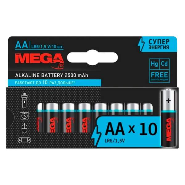 Батарейка Promega LR6 AA BL10 Alkaline 1.5V (10/100/800/20800)