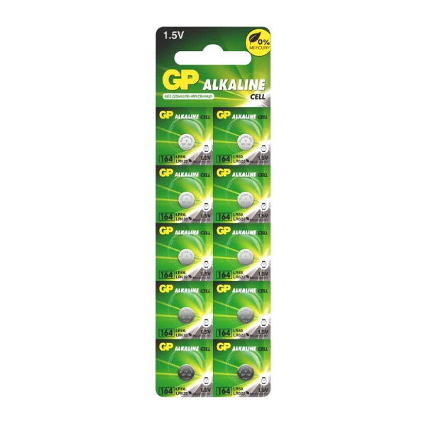 Батарейка GP G1/LR621/LR60/364A/164 BL10 Alkaline 1.5V отрывные (10/250/5000)