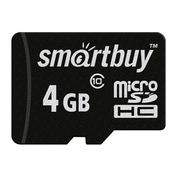 Карта памяти microSD Smartbuy 4GB Class10 10 МБ/сек без адаптера