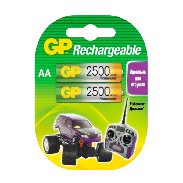 Аккумулятор бытовой GP HR6 AA BL2 NI-MH 2500mAh в пластиковой упаковке (2/20/200) R
