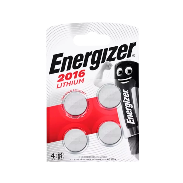 Батарейка Energizer CR2016 BL4 Lithium 3V (4/40/560)