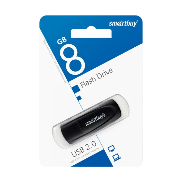 Флеш-накопитель Smartbuy Scout 8GB USB2.0 пластик черный