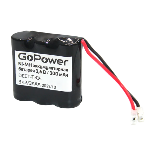 Аккумулятор для радиотелефонов GoPower T314 PC1 NI-MH 300mAh (1/15/300)