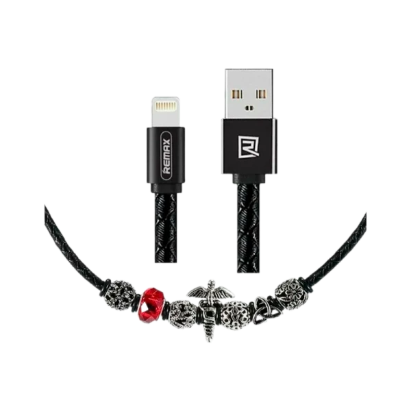 USB кабель REMAX Jewellery (Micro) RC-058M Чёрный (0.5M, 2.4A)