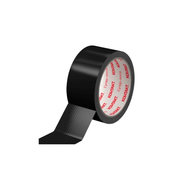 Клейкая лента Контакт Дом 50мм*10м армированная пленка черный (1/6/36)