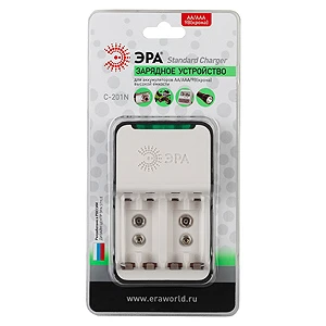 З/У для аккумуляторов ЭРА C-201N Standard Charger AA/AAA 4 слота +4AA 2300mAh (1/6/24)