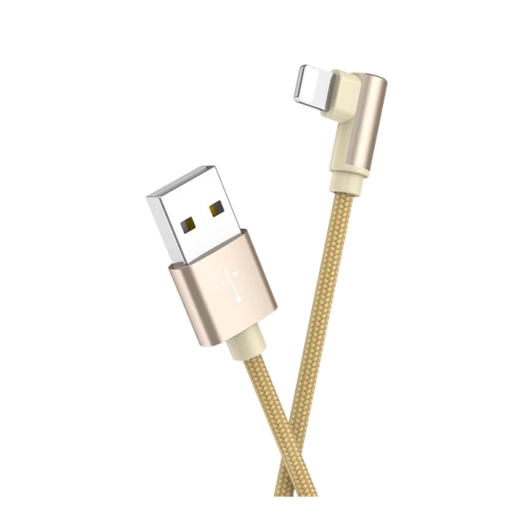 Кабель Borofone BX26 USB (m)-Lightning (m) 1.0м 2.4A нейлон золотой (1/360)