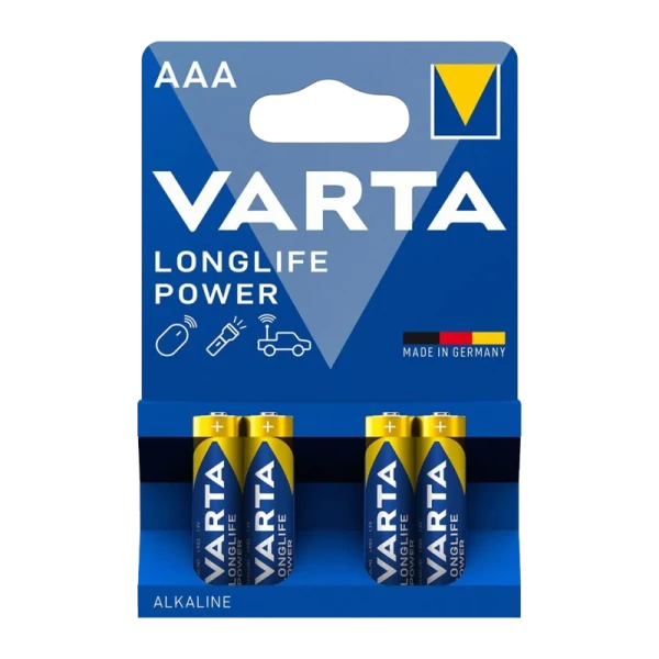 Батарейка Varta LONGLIFE POWER (HIGH ENERGY) LR03 AAA BL4 Alkaline 1.5V (4903) (4/40/200)