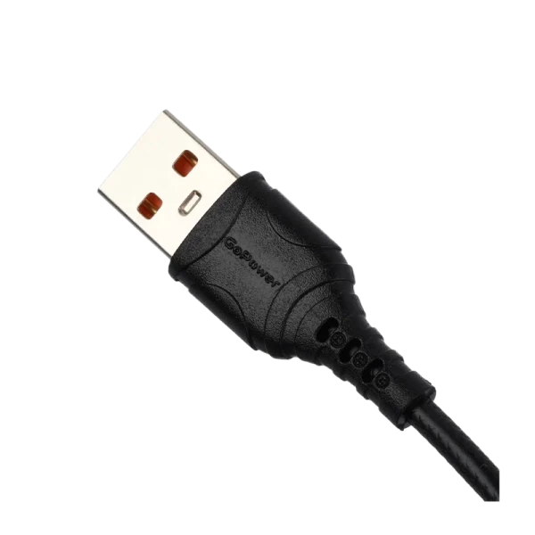 Кабель GoPower GP06L USB (m)-Lightning (m) 1.0м 2.4A ПВХ черный (1/200/800)