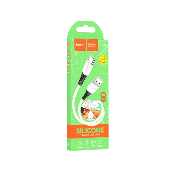 Кабель HOCO X82 USB (m)-Type-C (m) 1.0м 3.0A силикон белый (1/31/310)