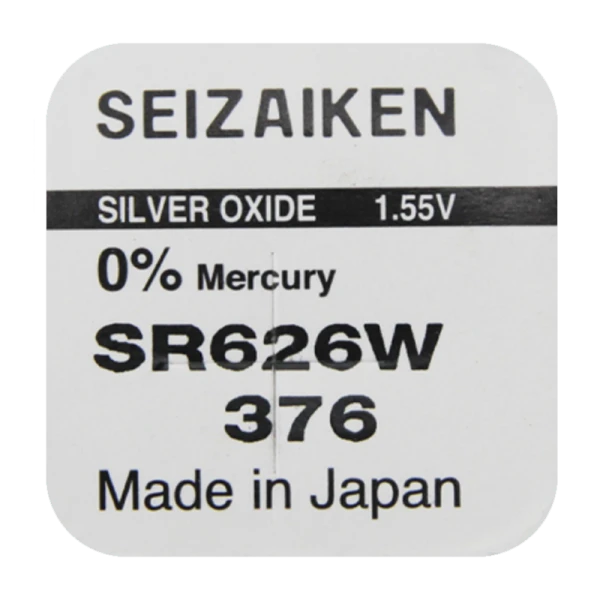 Батарейка SEIZAIKEN 376 (SR626W) Silver Oxide 1.55V (1/10/100/1000)