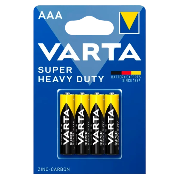Батарейка Varta SUPERLIFE R03 AAA BL4 Heavy Duty 1.5V (2003) (4/48/240)