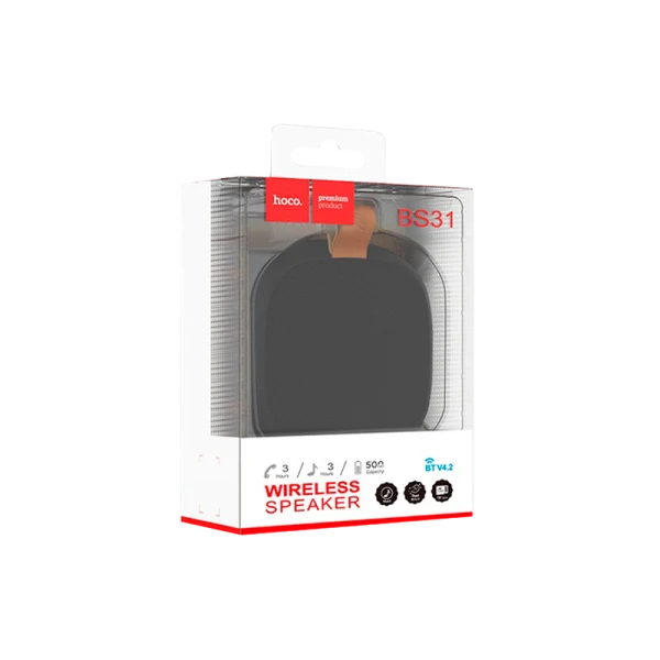 Портативная колонка HOCO BS31 bluetooth 4.2 microSD черный (1/60)