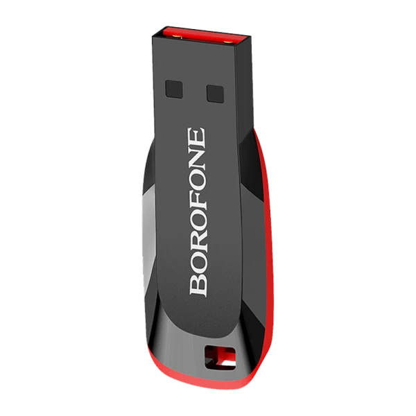 Флеш-накопитель Borofone Generous BUD2 32GB USB2.0 пластик черный красный (1/35/280)