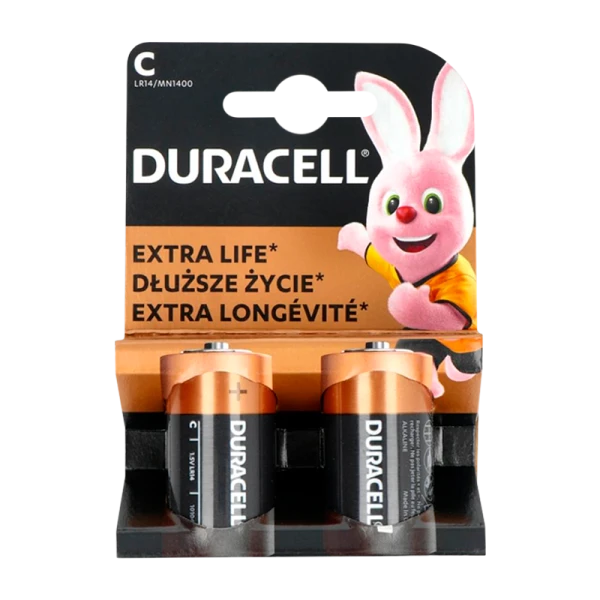 Батарейка Duracell Basic LR14 C BL2 Alkaline 1.5V (2/20/10120)