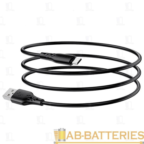 Кабель Borofone BX48 USB (m)-microUSB (m) 1.0м 2.4A ПВХ черный (1/360)