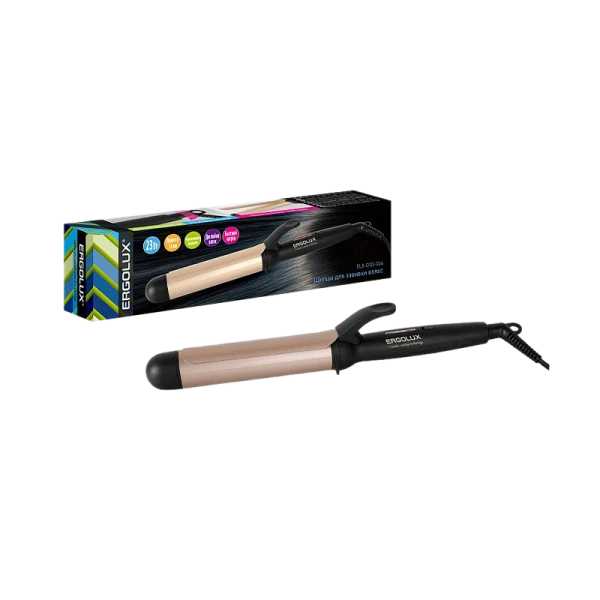 Щипцы для завивки волос Ergolux ELX-CI03-C64 23W керамика золотой черный