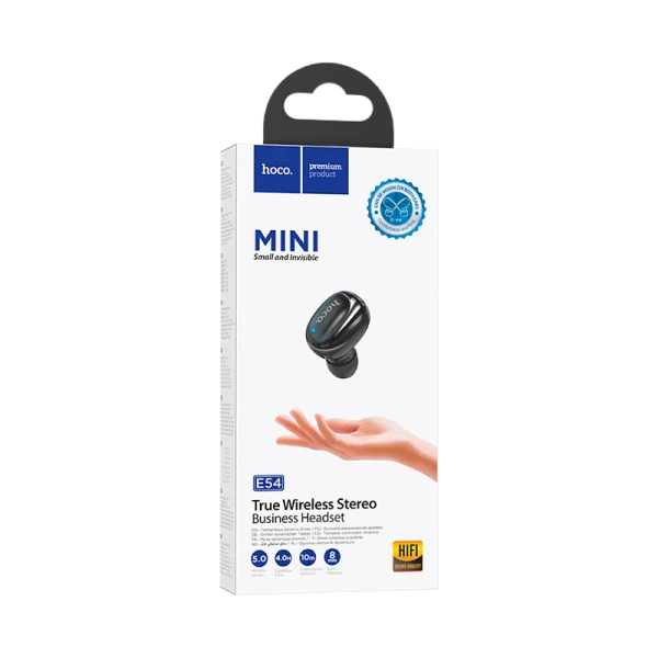Беспроводная гарнитура HOCO E54 черный (1/30/180)