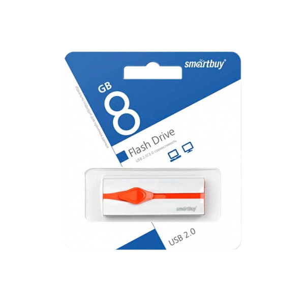 Флеш-накопитель Smartbuy Comet 8GB USB2.0 пластик белый