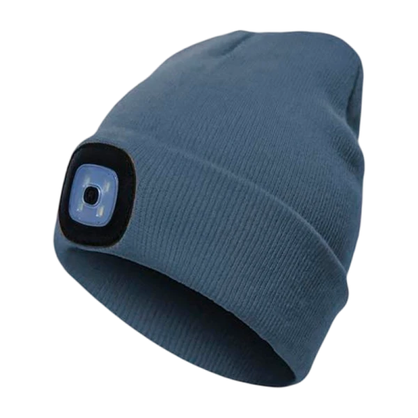 Шапка с фонарём КОСМОС серая