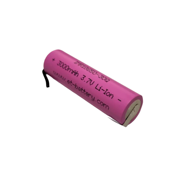 Аккумулятор ET IMR18650-30Q-T, горизонтальный монтаж, 3000мАч, 20/35А, Li-Ion высокая токоотдача