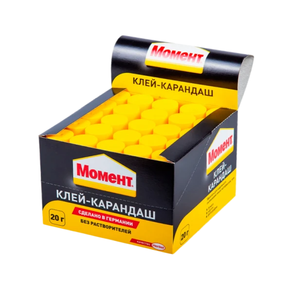Клей-карандаш Момент BOX25 20г шоу-бокс (25/200)